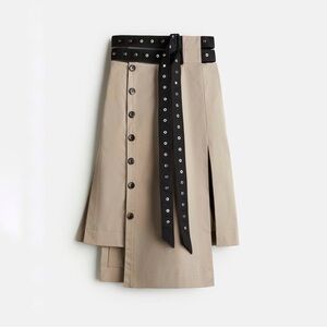 NWT ROKH x H&M Belted Skirt SZ 36